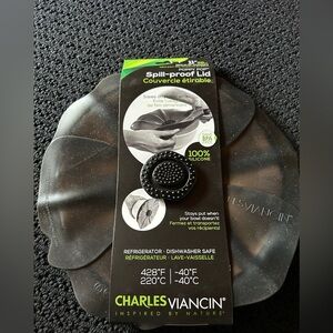 Charles Viancin Black 11" Silicone Spill-Proof Lid